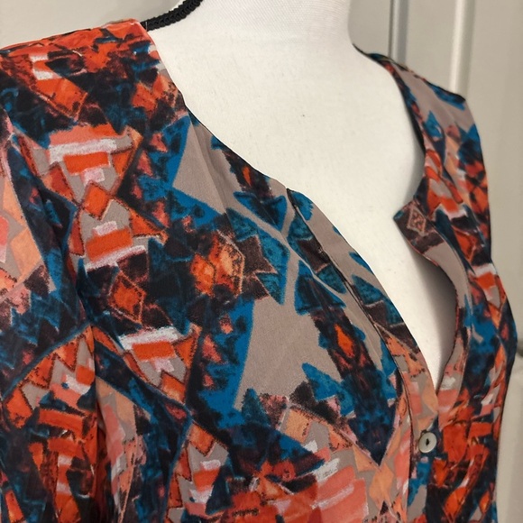 Show Me Your Mumu bright colorful patterned long sleeve blouse size M - Picture 9 of 16